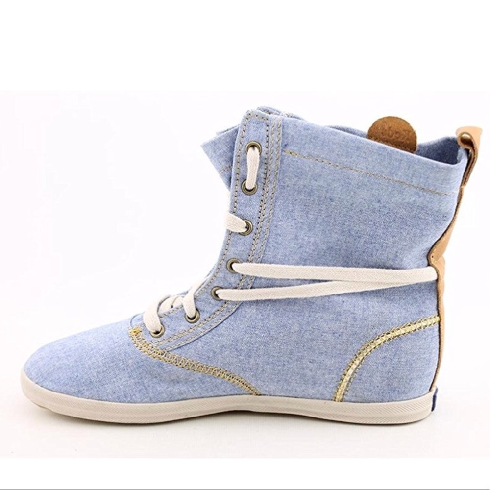 NIB Keds Blue High Top Sneaker Canvas Bootie - Picture 5 of 6